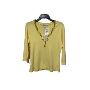 Larry Flower Neck Long Sleeve Shirt Brand New 100% Cotton Size XL MSRP $64